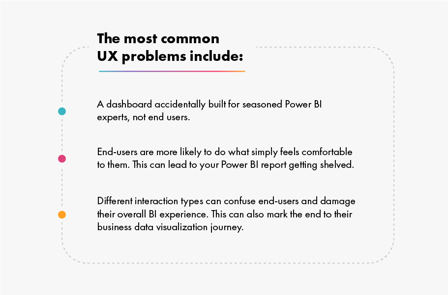 UX design issues list